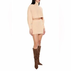FOREVER 21 SWEATER-KNIT TURTLENECK TOP & SKIRT SET Size Small